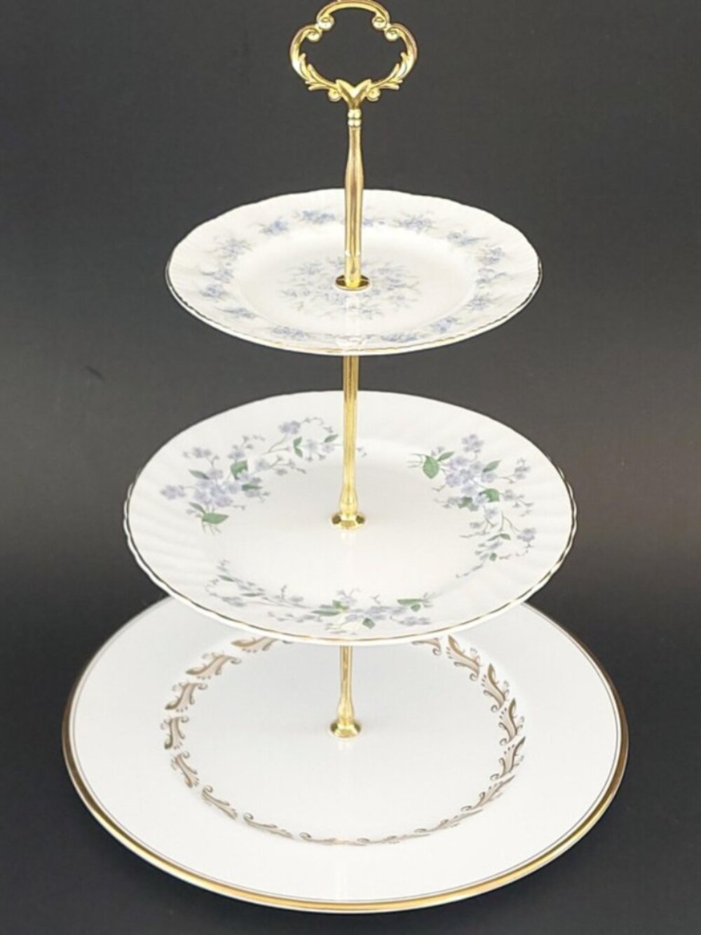 3 Tier Vintage Cake Stand Royal Albert Royal Adderley Paragon Tea Party Serving